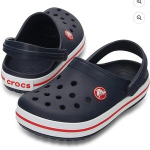 Toddler CROCS Blue Sandals with Stripe